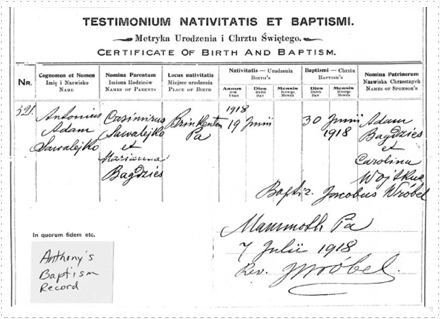 Solosky Anthony Birth  Cert